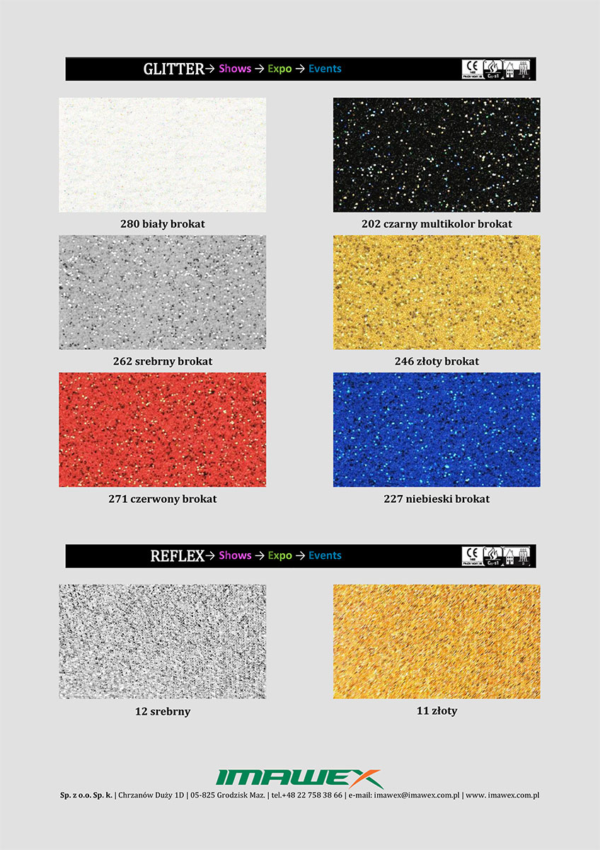 Katalog dywanów ślubnych - Glitter